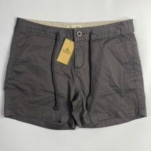 Ultimate Terrain Grey Drawstring Essential Twill Chino Shorts Size 6 NWT